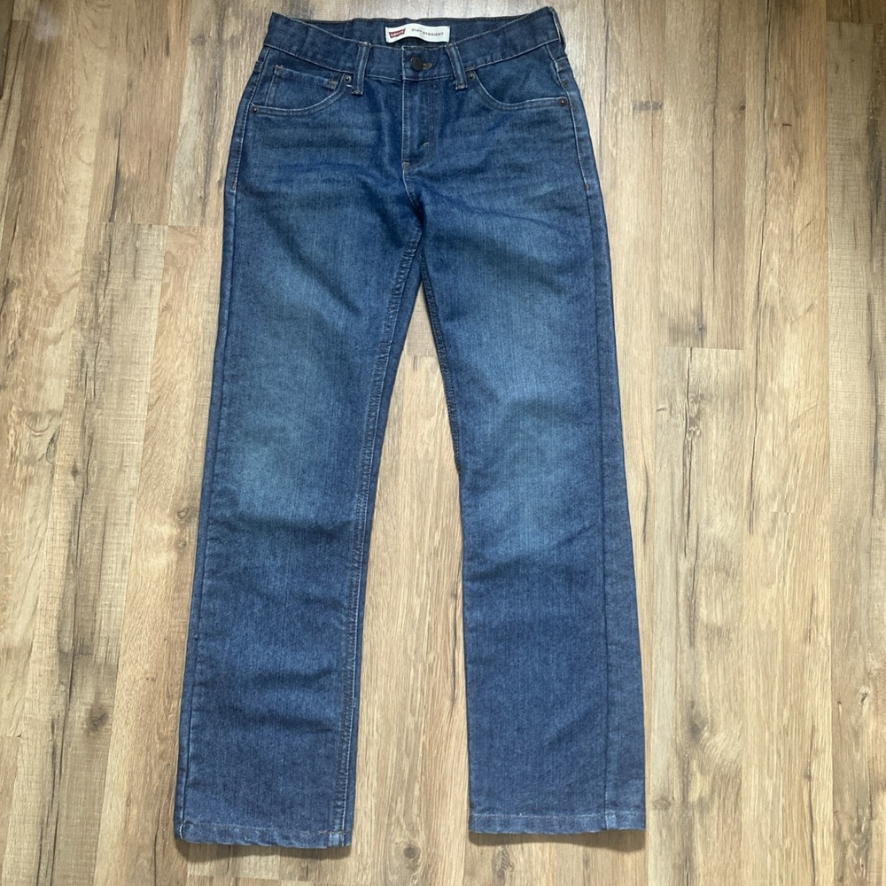 Levi's 514 Jeans Boys Size 14 Regular Straight Leg Dark Denim